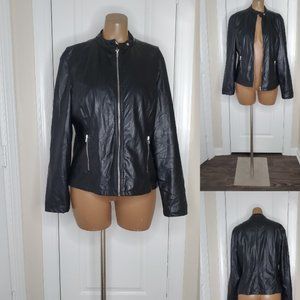 Black Faux Leather Jacket